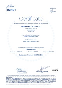 2024-09-18 - AENOR - Certificado Sistema de Gestión de la Calidad